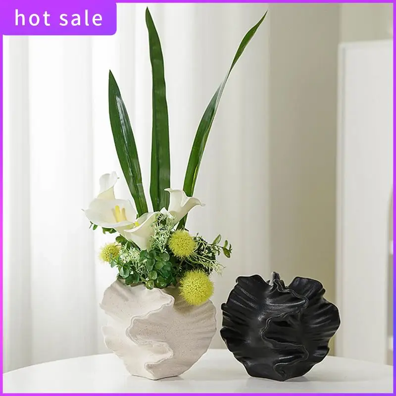 

Coral Vase Nordic Art Container For Flower Pampas Grass Vase Living Room Tabletop Centerpieces Decor Creamy-White B Easy To Use