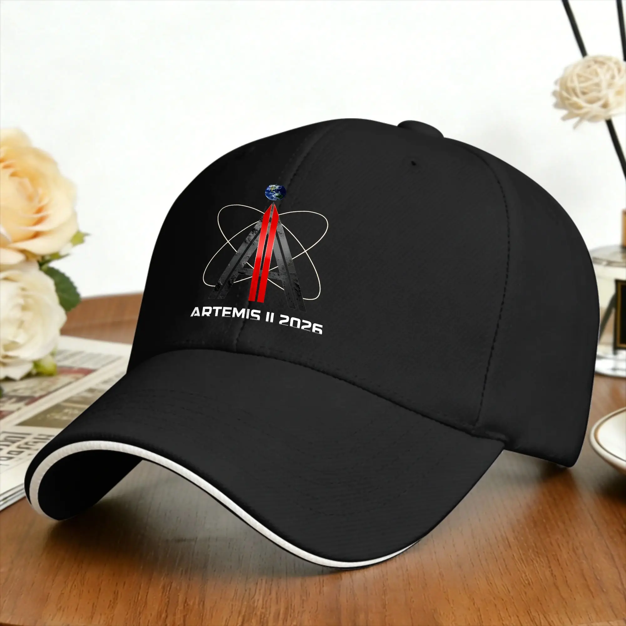 Artemis 2 2026 Lunar Mission Inspired Space Emblem Baseball Cap  Hunting Camping Sun Trucker Hat Fashion Baseball Caps