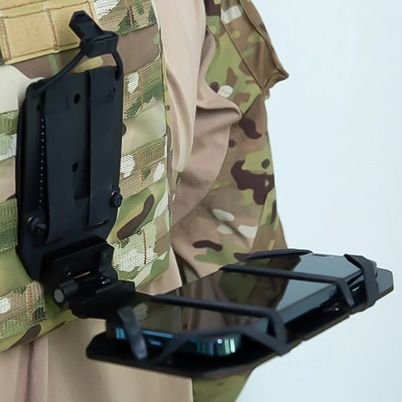 New Kydex Tactical Vest Molle System With 180 Degree Free Rotation Navigation Board Sturdy Anti-collision IP/Phone Case