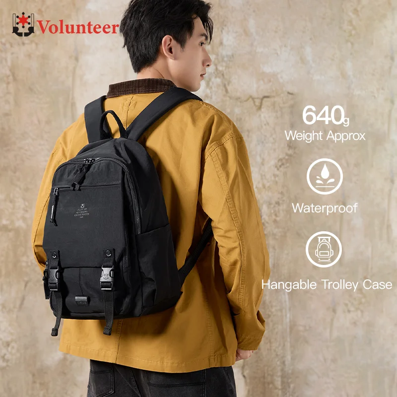 VOLUNTEER Men's Casual Travel Backpacks Waterproof Hiking Climbing Business Backpack Daypack Male Quality School Bag 1864-04