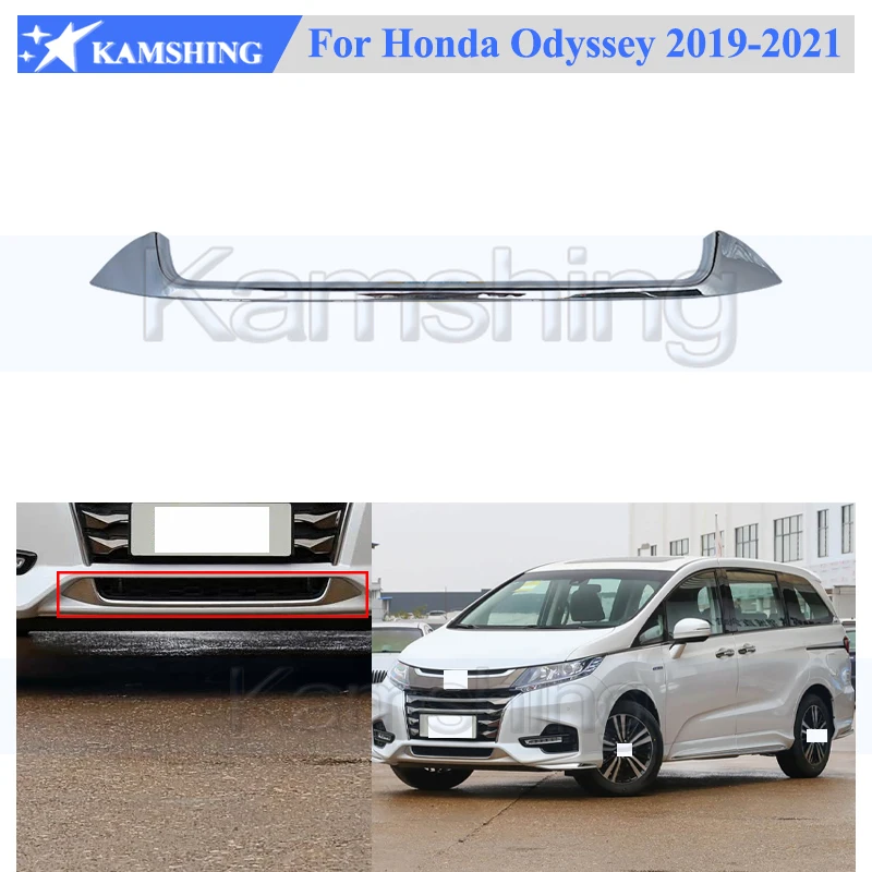 

Kamshing 1 Piece Chrome Bright Strip Front Bumper Lower Trim Strip For HONDA ODYSSEY 2019-2021 Front Bumper Lower Gril Strip