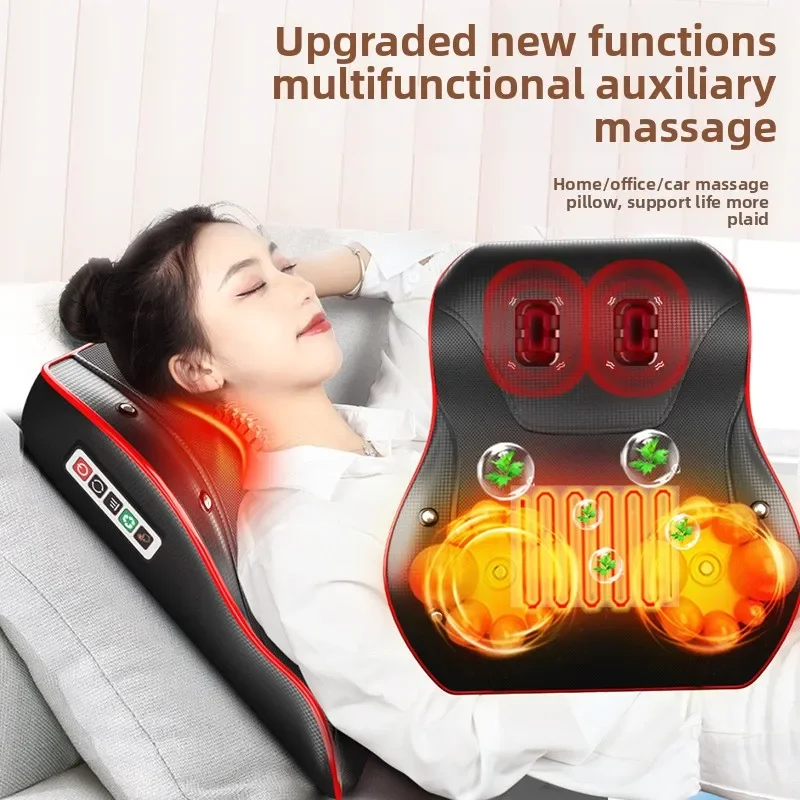

2025 Cervical Massager Hot Compress Cushion Kneading Electric Massage Pillow