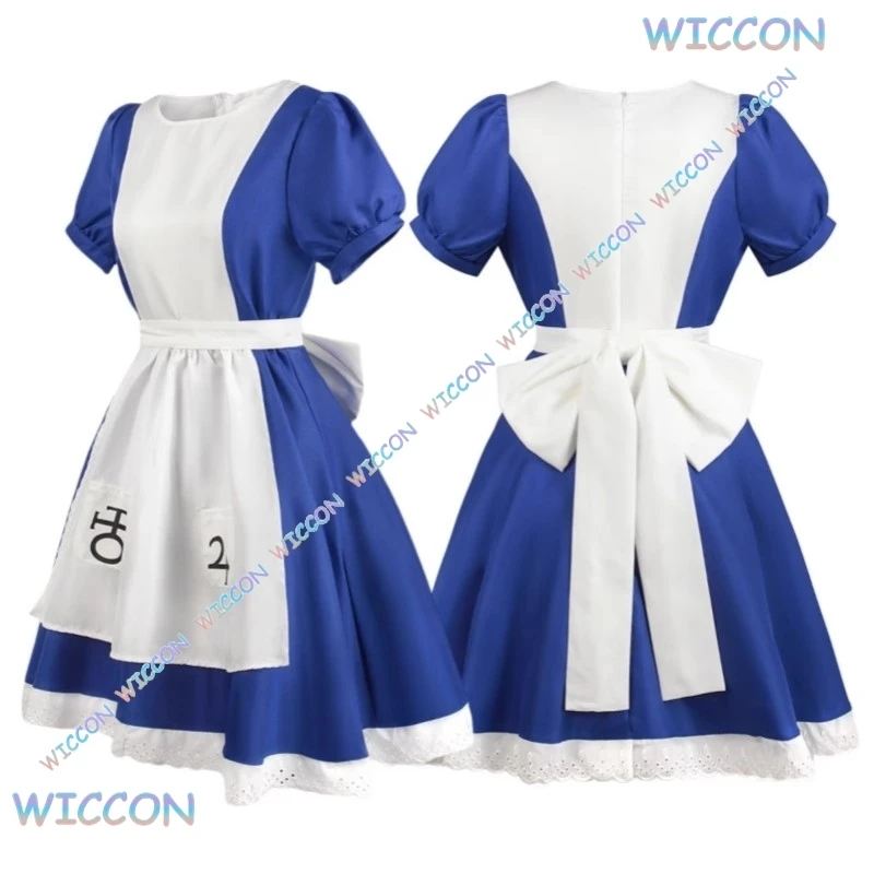 Cos C Anime Alice vestido de princesa delantal de sirvienta vestido juego locura Cosplay disfraz mujer chica fiesta de Halloween Sexy Kawaii