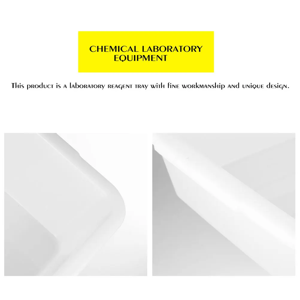

3pcs Reagent Tray Chemical Resistance Lab Tool Durable Smooth Surface Compact Lightweight Laboratory Storage Supplies Experiment