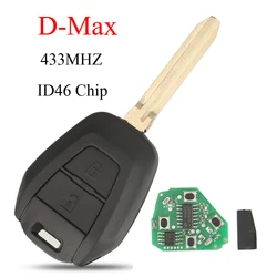jingyuqin 2Buttons Remote Car Key Contro For ISUZU D-Max M-UX 433.92Mhz ASK ID46 Chip TOY43 Auto Key Fob Replacement