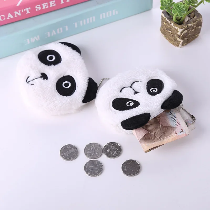 Cartoon Plush Animal Coin Bag Children's Coin Purse Kids Cute Purse Key Headphone Data Cable Stotage Bag Id Credit Card Holder