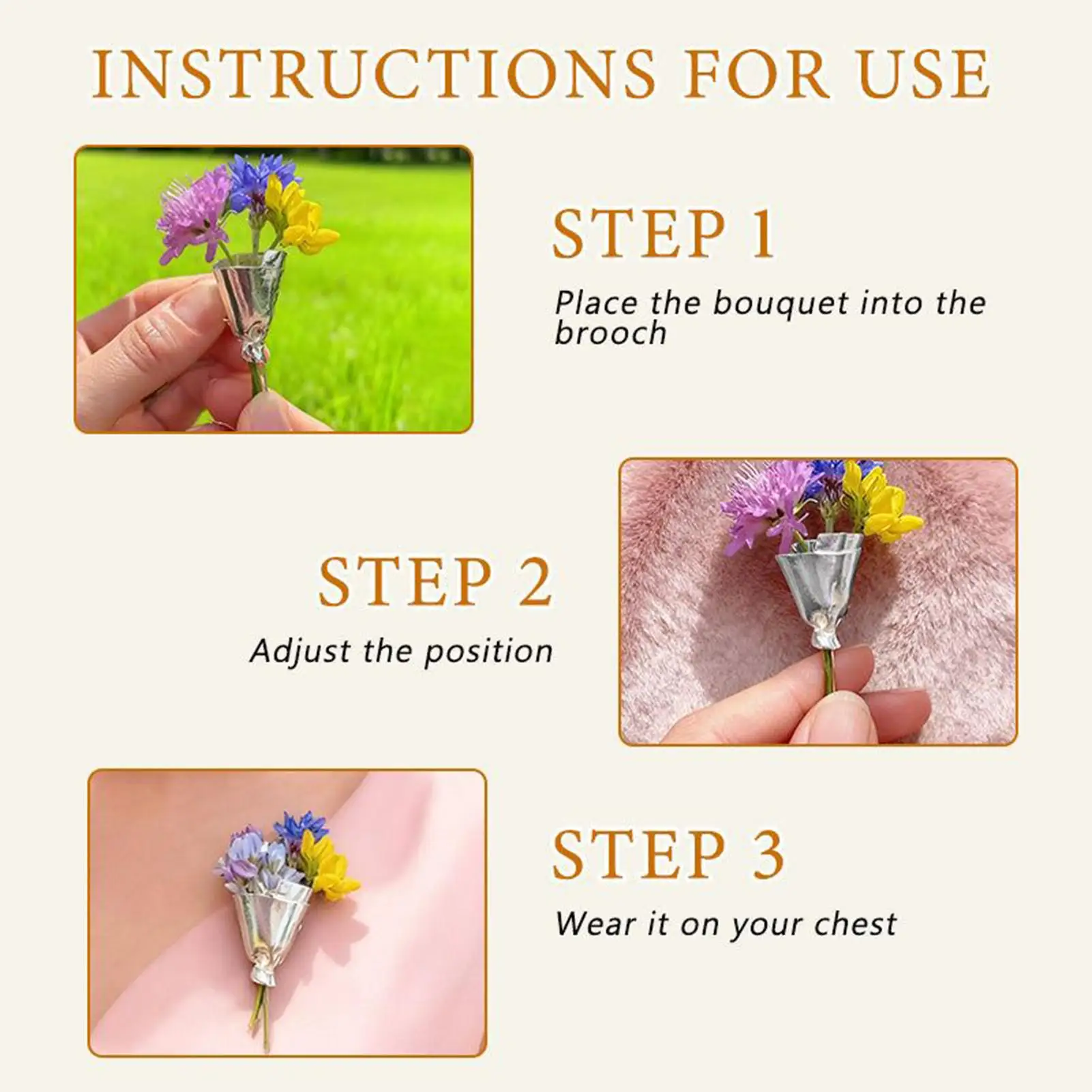 Flower Brooches for Women Clothes Decorative Clothing Clips Cloth Flower Brooches for Wedding Party Birthday Commuting Sweater