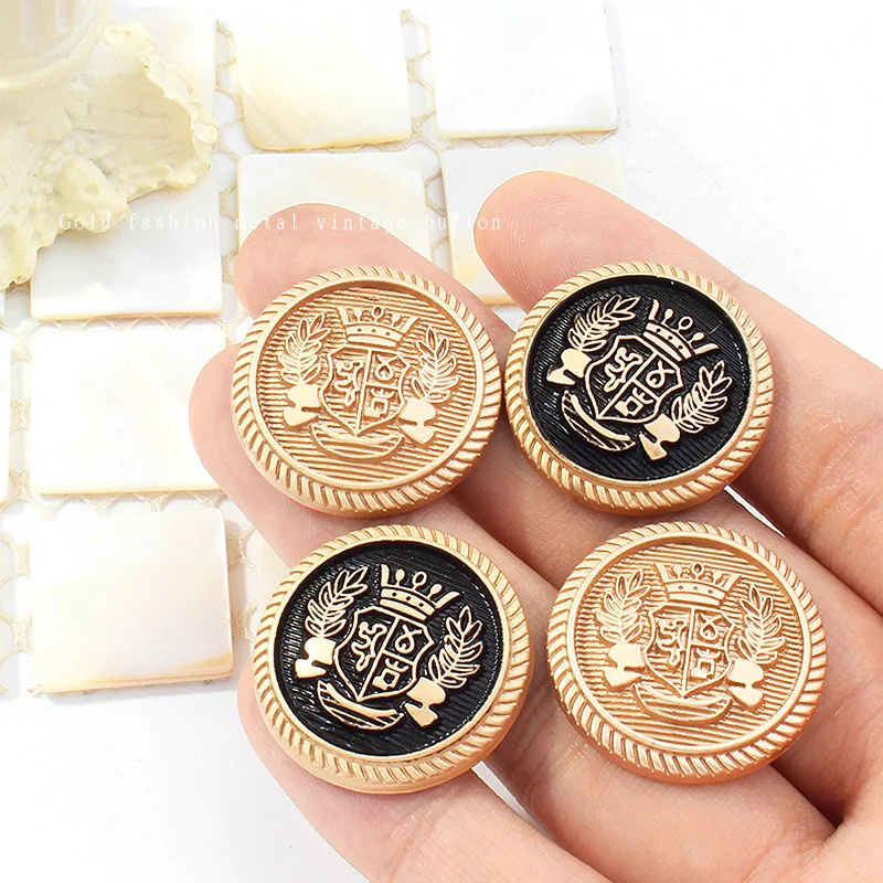 10PCS Of Metal Button Coat Suit Top Skirt Knitwear Round Large Beautiful Decorative Buttons