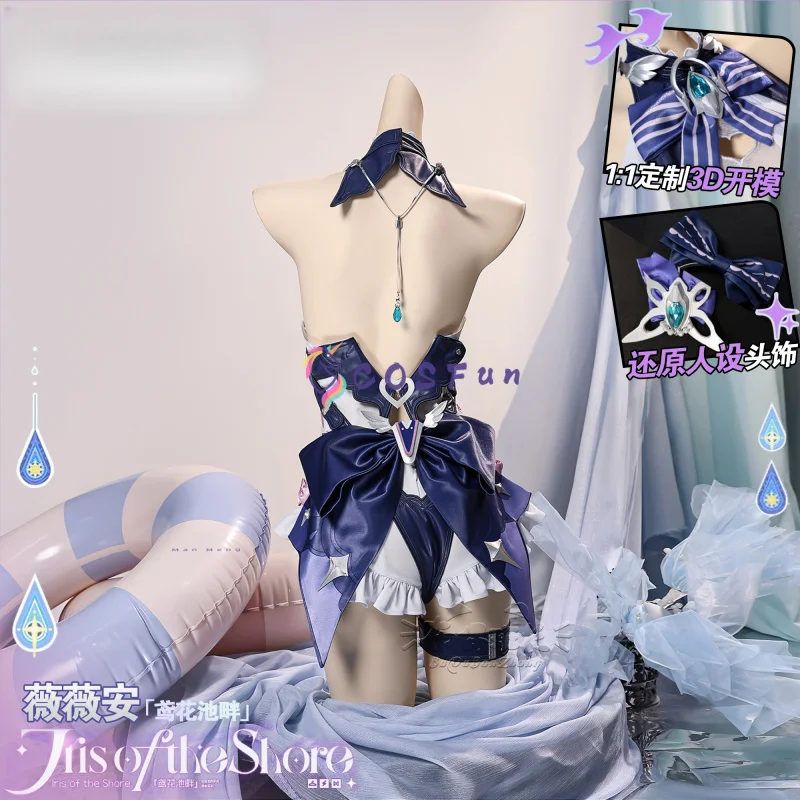 أزياء لعبة Zenless Zone Zero Vivian Banshee التأثيرية بدلة سباحة مثيرة Zentai بدلة سباحة نسائية لحفلات الهالوين COSFun