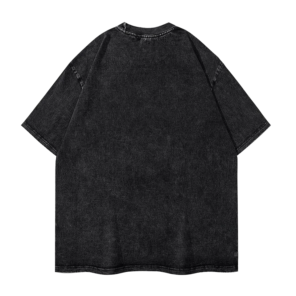 Vintage Washed T-Shirt Angine De Poitrine Music Cotton T-Shirts