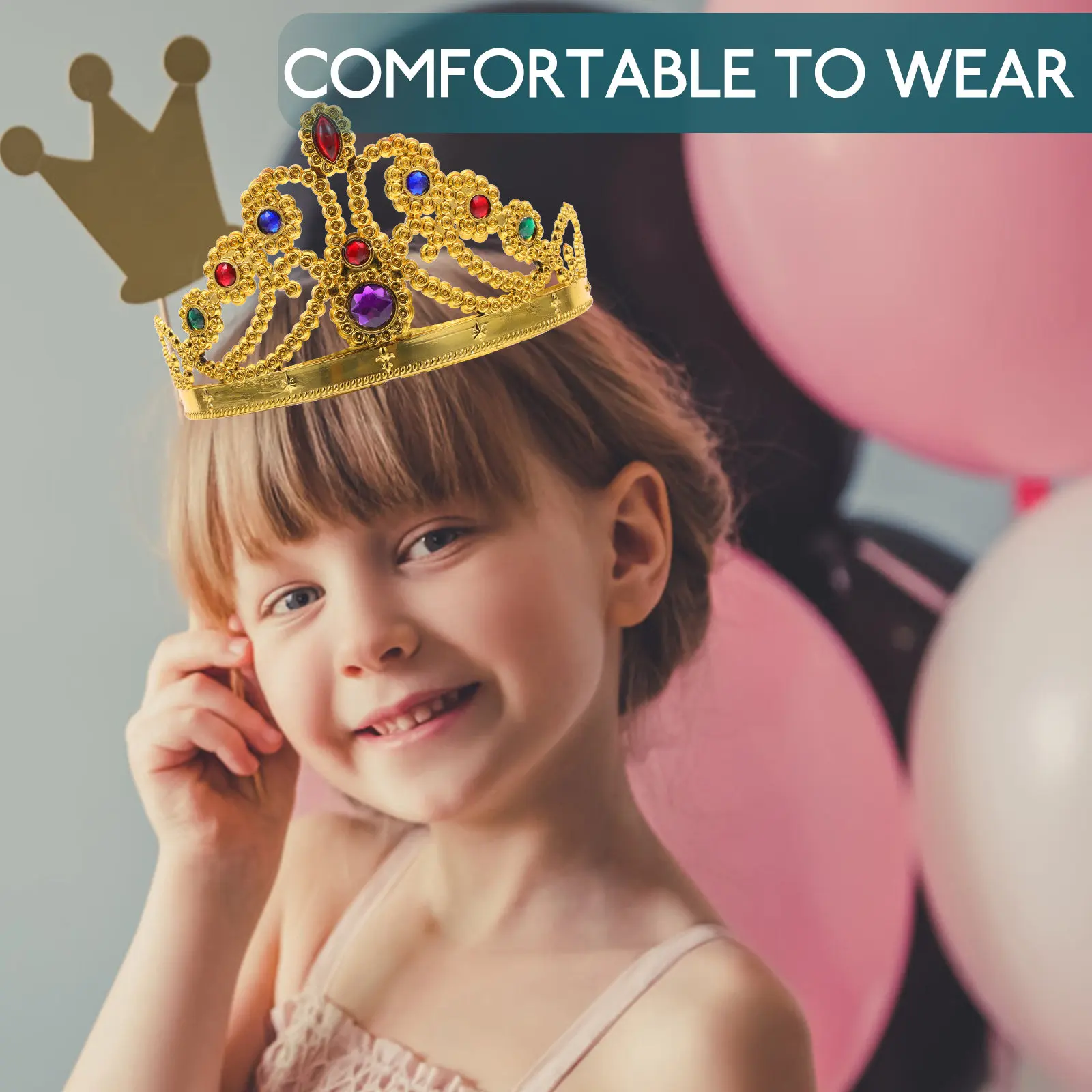 

Набор из 6 праздничных блестящих корон для вечеринок, дней рождения, свадеб, выпускных, Хэллоуина, косплея, театра, юбилеев, праздничных торжеств и декора