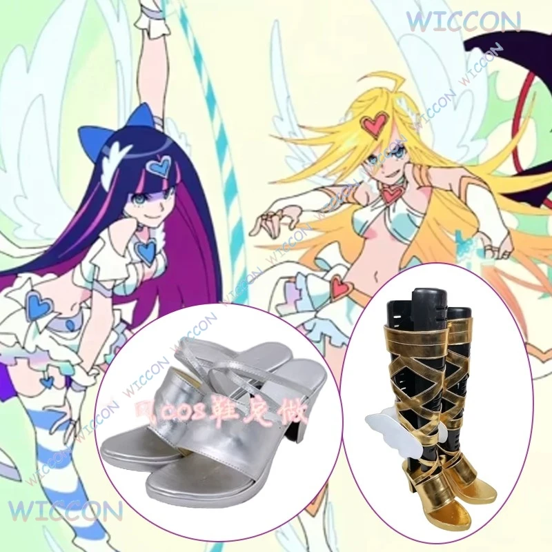 

Panty Stocing Garterbelt New Angel Transformation Cosplay Shoes Boots Women Girls Sexy Cosplay Shoes Halloween Party Roleplay
