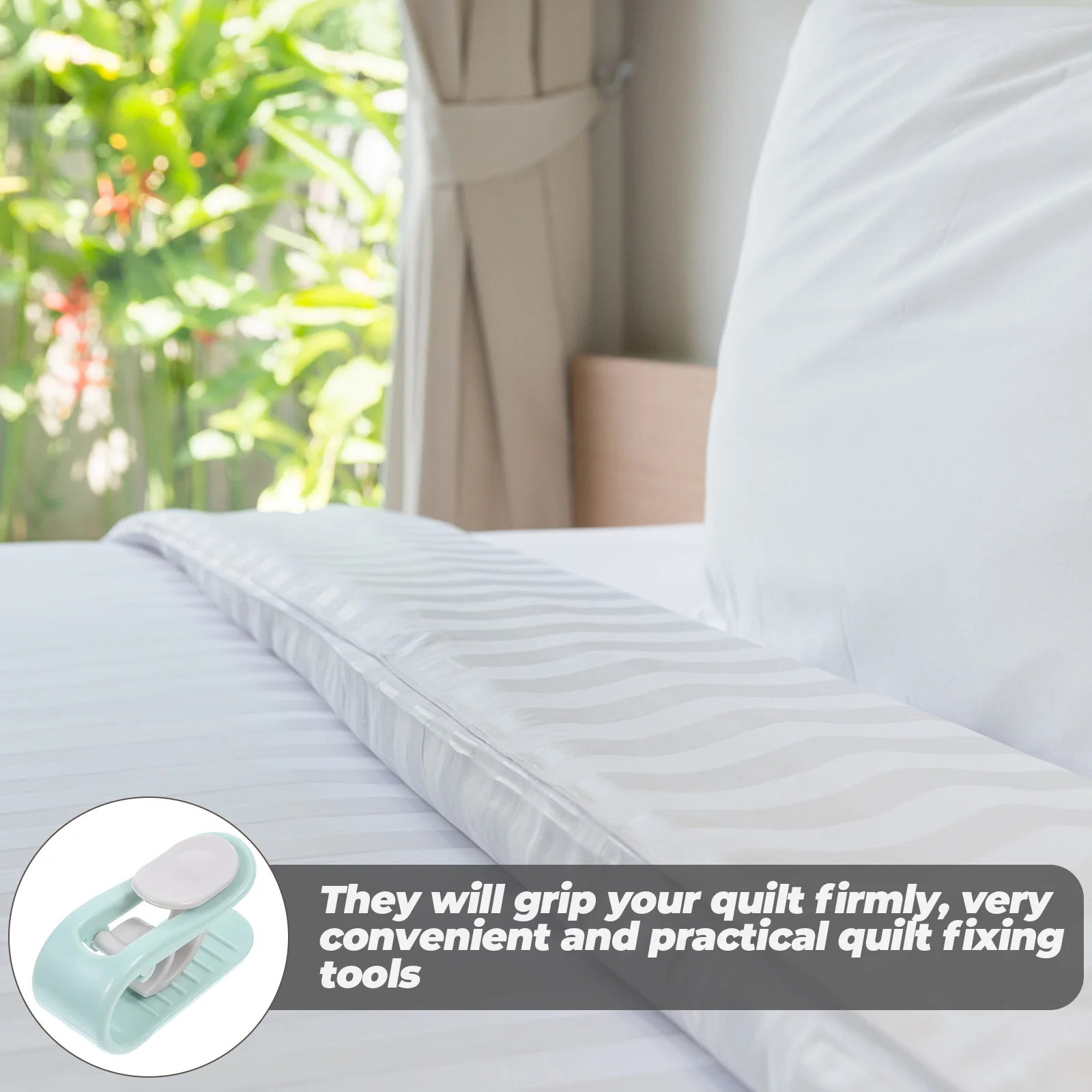 

50Pcs Quilt Cover Clips Practical No Deform Bed Sheet Clip Fixers Safe Needle Free Quilt Fastening Clamps Bed Sheet Clips