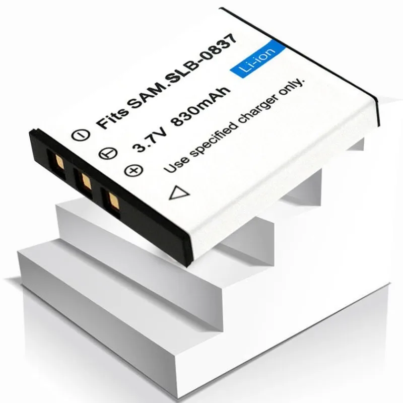 

Сменный аккумулятор емкостью 830 мАч для Samsung SLB-0837, совместимый с цифровой камерой Digimax I5 I6 I70 L50 L60 L73 L700 NV3 NV10