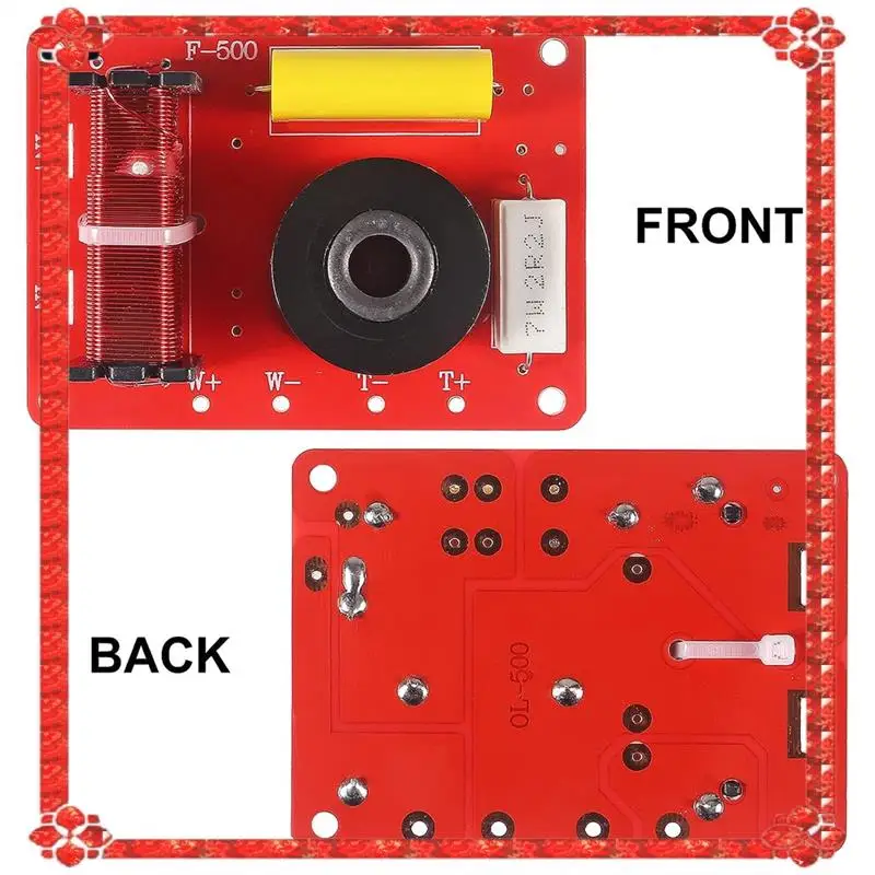 Système de haut-parleurs bidirectionnels, 3 pièces, livraison en 24 heures, filtres croisés Audio, distributeur de fréquence en plastique rouge 130W