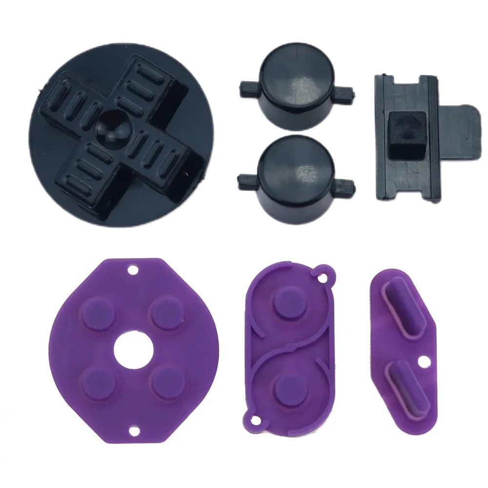 1set Rubber Conductive D-pad Buttons for GameBoy Classic for GB DMG A B buttons DiIY Button Set Replacement