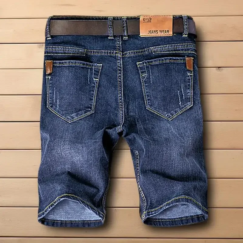 Short Jeans Pants for Men Long Half Bermuda Straight Man Denim Shorts Designer Streetwear Cowboy Trend 2024 Retro Xxxl Popular