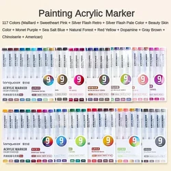 Acryl Art Marker Pen Set Acryl Poster Pen Graffiti Art Kerstdecoratie Pen voor Stone Disc DIY Art Supplies Briefpapier