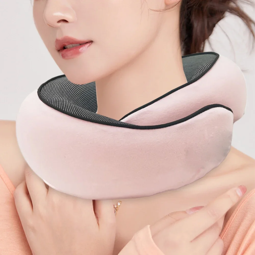 

Travel Pillow Memory Foam Chin Support Pillow with 360-Degree Head Support Travel Neck Pillow for Home Airplanes and Car