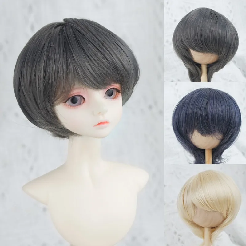 

BJD Doll Wig High Temperature Silk Short Hair Suitable for BJD Doll Head Size 21.5-23cm
