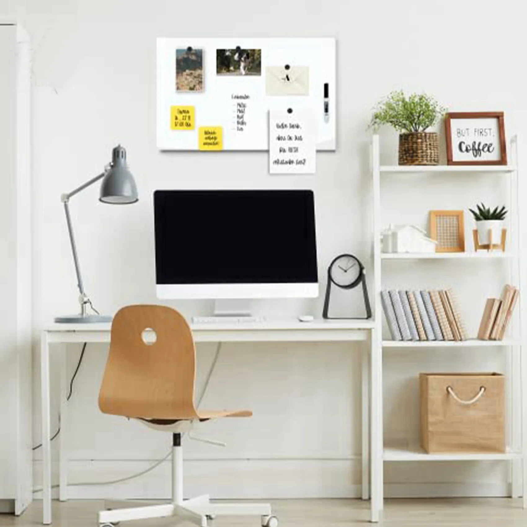 TTKK-2X 화이트보드 포일 60X40 Cm 자석, 자기 접착식 자석 포일 화이트에는 화이트보드 마커 포함