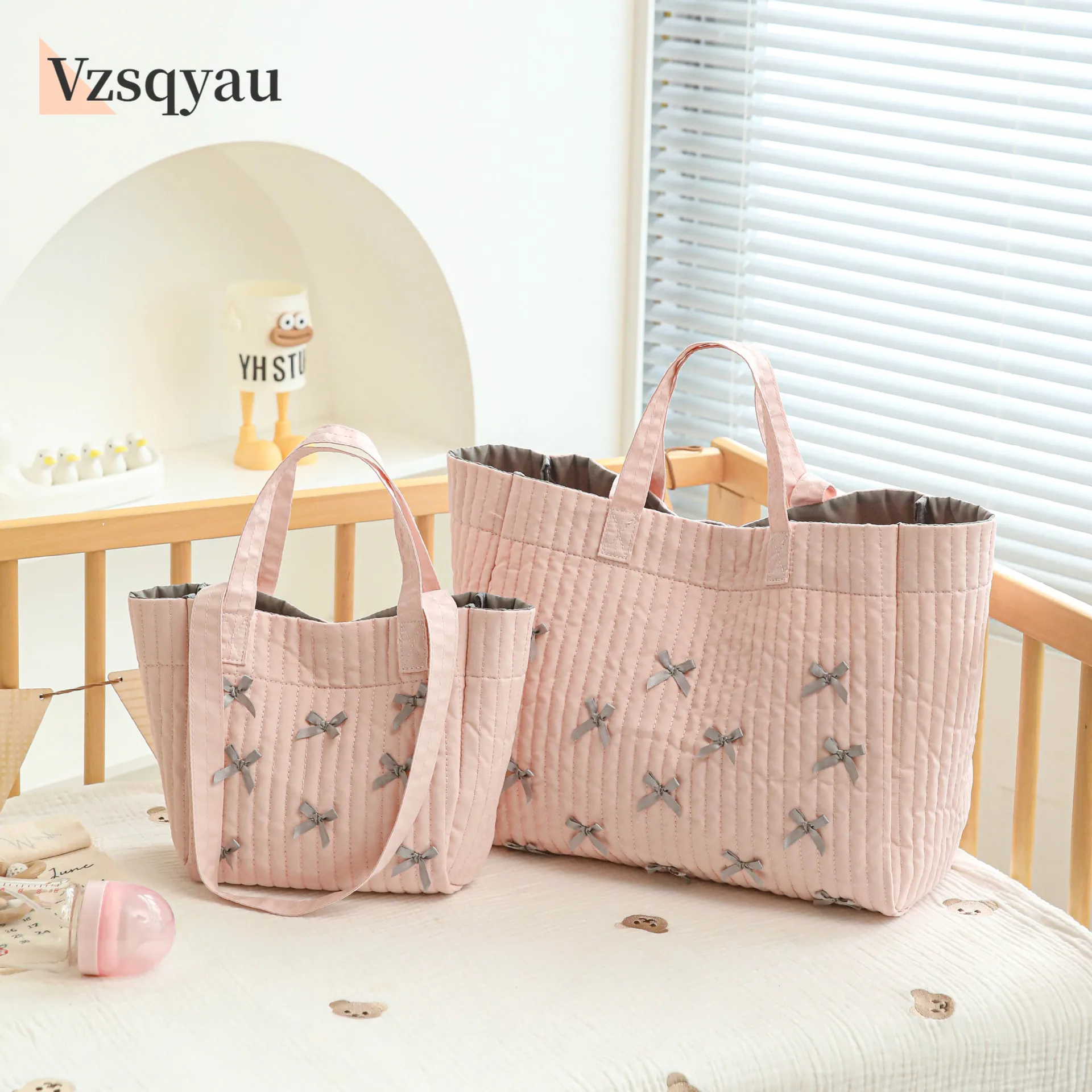 Bolso grande para mamá, organizador de bebé, paquete de maternidad, bolso de pañales, bolso de hombro tipo bandolera bordado para mujer, viaje de Hospital, madre y niño