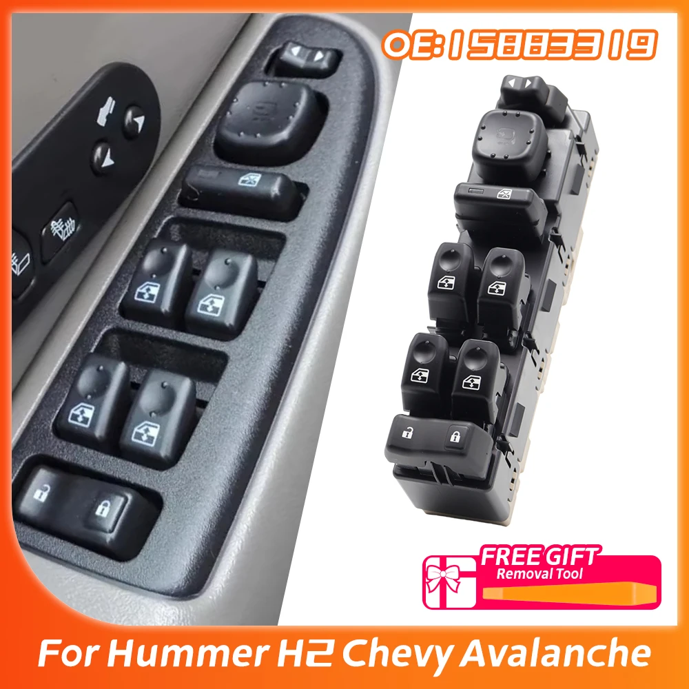 15883319 Master Power Window Switch for Hummer H2 Chevy Avalanche Silverado Suburban GMC Sierra 1500 2500 TahoeYukon 2003-2007
