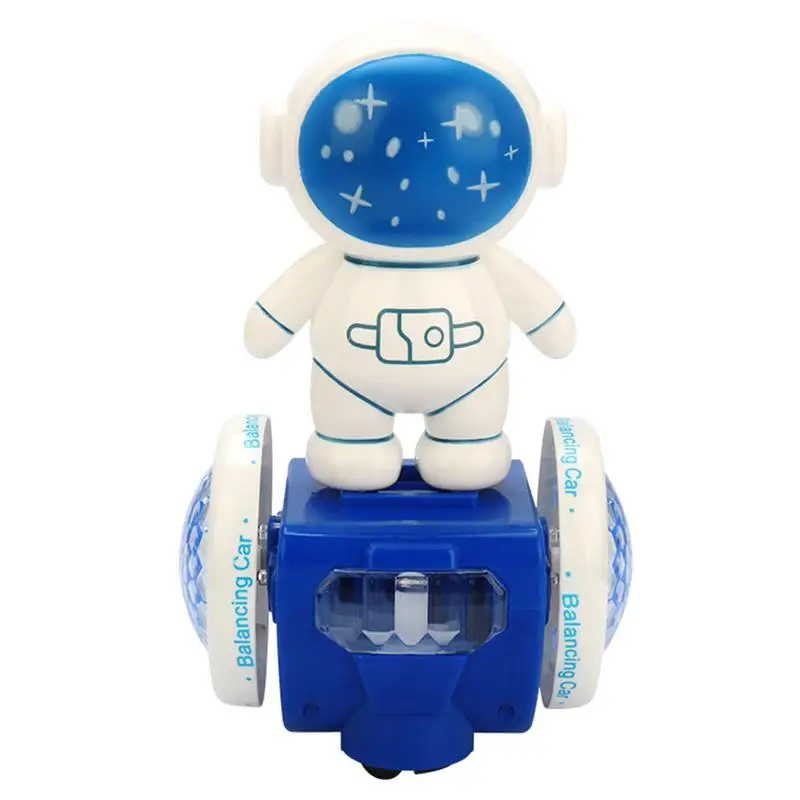 Musical Toys Astronaut Balance Car With Sound Effects Motion Activated Light-Up Car For Toddler Colorful Light Press & Go Car