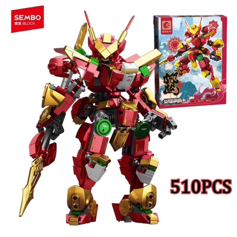 

SEMBO Mech Warrior Series Building Blocks Toys Nezha Wukong BB Warrior Mobile Assembly Model Ornament Boy Toy Birthday Gift