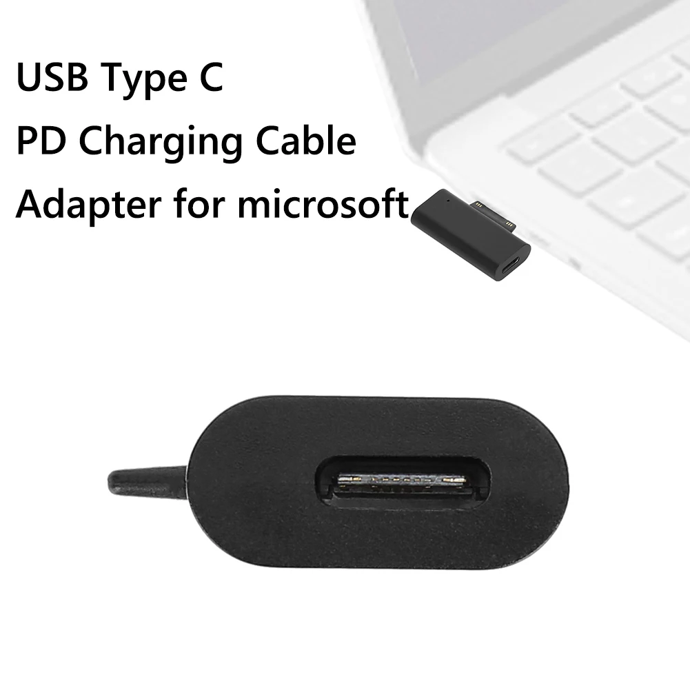 For Microsoft Surface Pro 3-6 Go USB C PD Fast Charging Plug Converter for Surface Book USB Type C Female Adapter Connector New