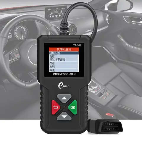 1PC YA101 OBD2 진단 장비 다국어 자동차 엔진 오류 코드 읽기 카드 진단 장비 obd 감지기