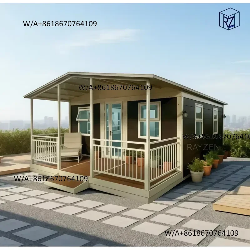 Hot Seller Modern Prefabricated House 30ft Solar Powered Tiny Expandable Container Home for Residential Resort RayZen