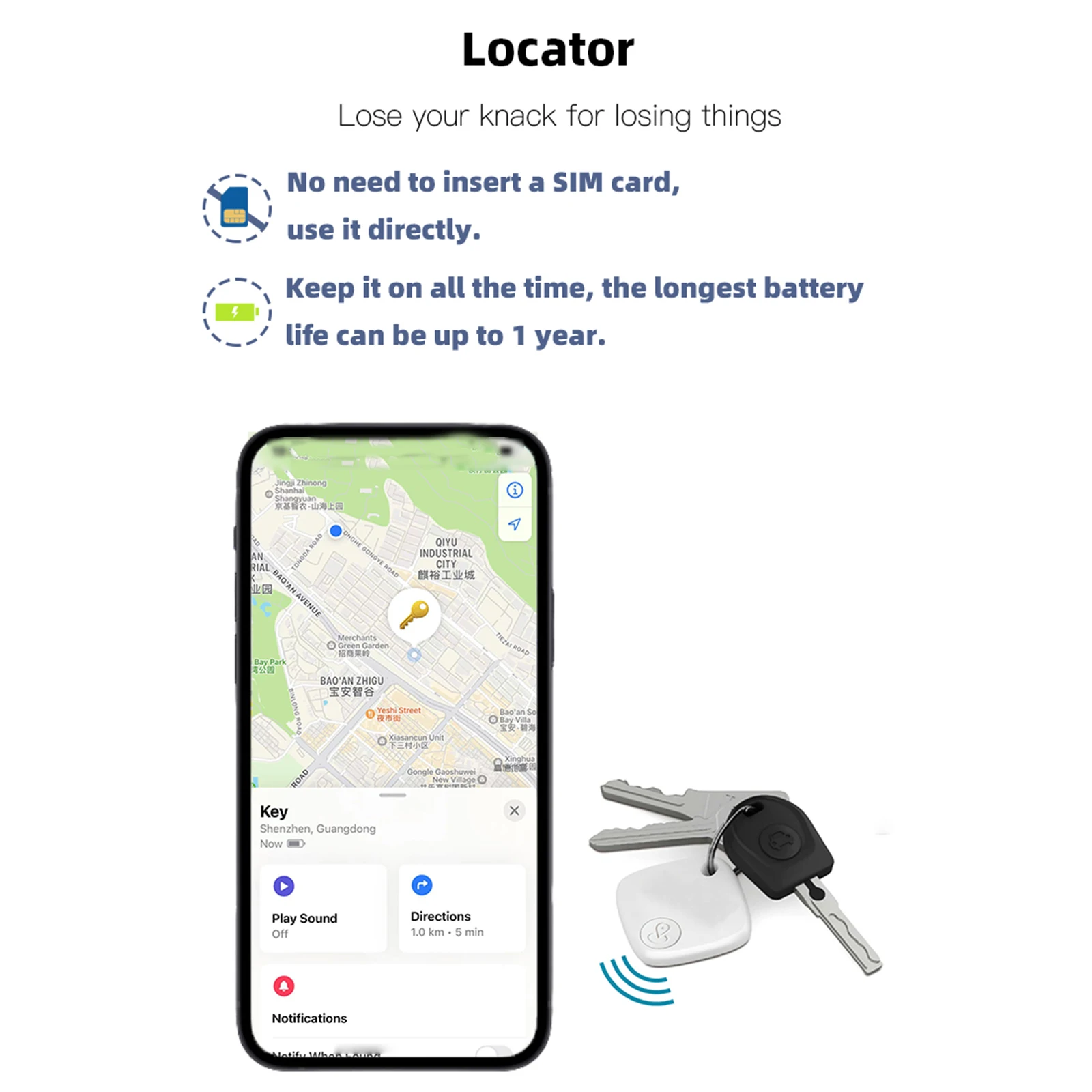 ZK30 New Tile Mate Pelacak GPS Bluetooth, Pencari Kunci, Perangkat Pelacak Anti-Hilang, Pelacak GPS Mobil, Kalung Anjing