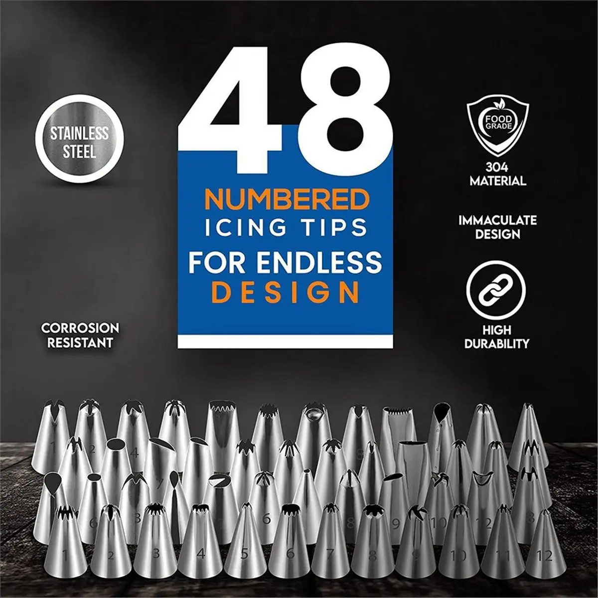 116PCS Cake Decorating Kit with Piping Tips & Bags - Complete Baking Tools for Beginners
