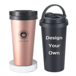 Insulated Travel Coffee Mug 16 oz Stainless Steel Tumbler, Vacuum Double Wall Leakproof Coffee Cup Thank You Gifts for Mom, Dad