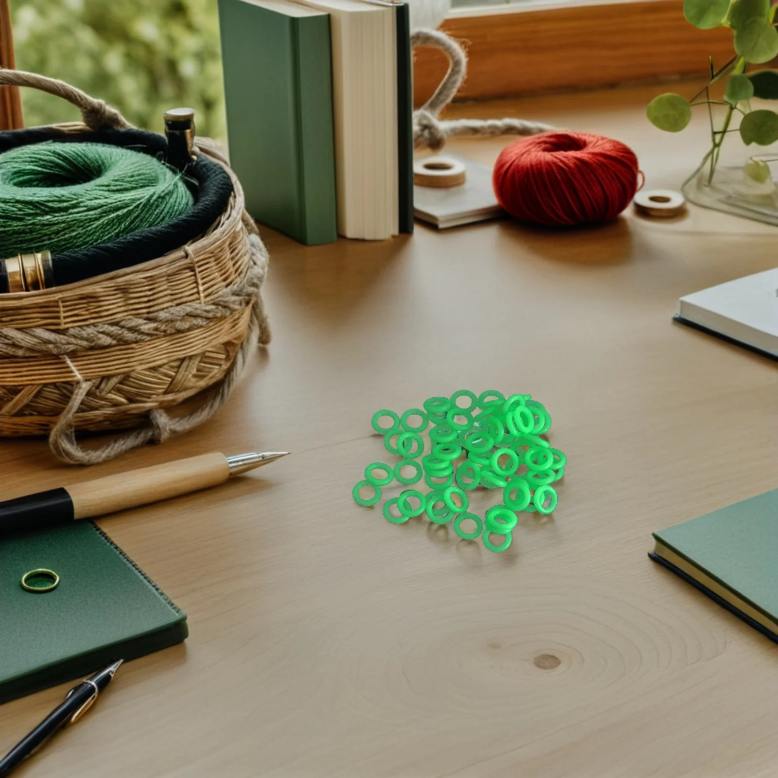 

100 Pcs Rings Camping Circle Tent Stakes Accessories Fluorescent Glow-in-the-dark Pegs Circles Green