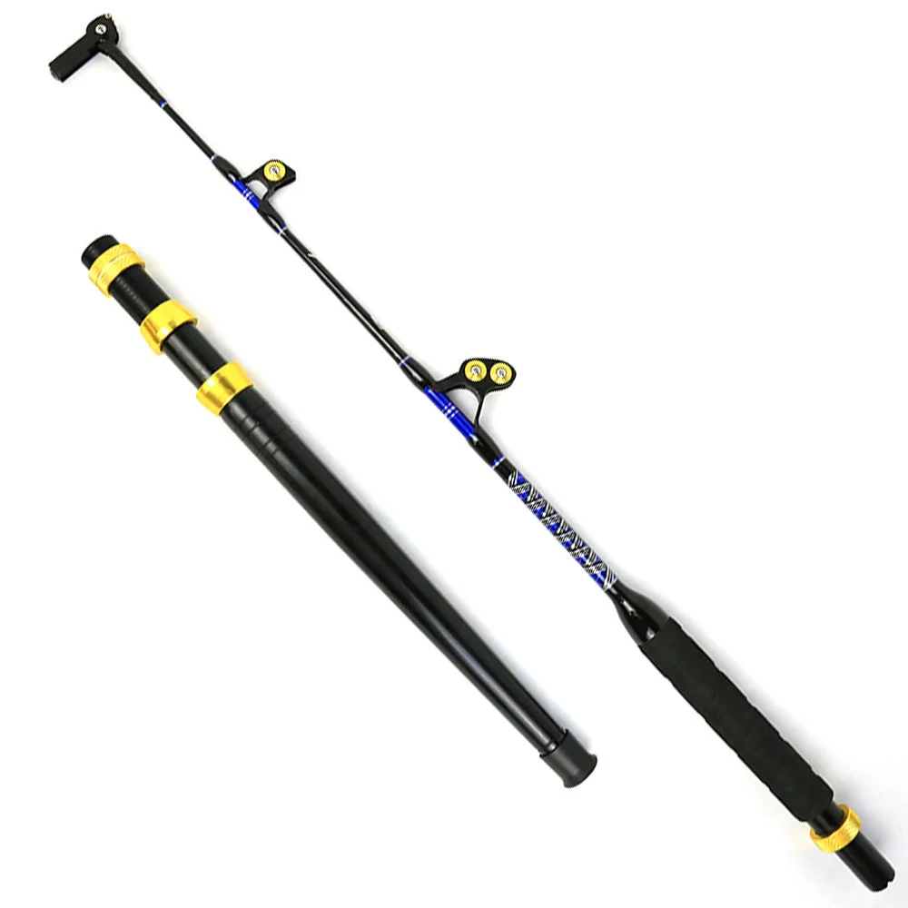 صنارة صيد عالية الجودة لصيد الأسماك في المياه المالحة 100 رطل 130 رطل لعبة كبيرة صنارة صيد البحر 2 + 1 دليل 5 أقدام قضيب التصيد في أعماق البحار