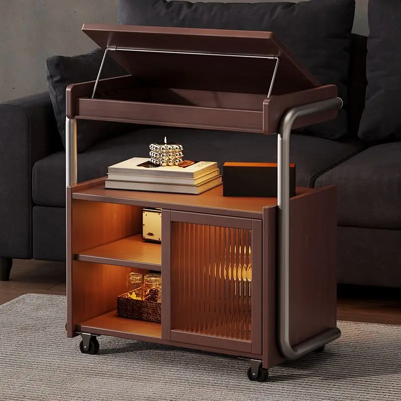 Medieval style movable side few, with door Nordic living room side cabinet bedroom bedside multi-functional locker
