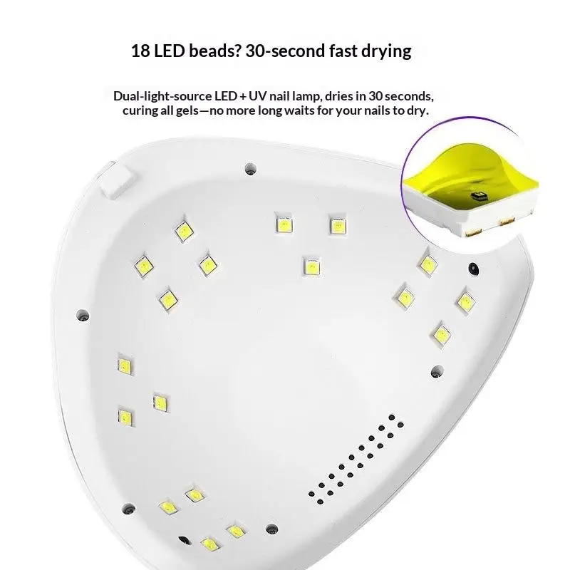 Nail Dryer Lamp UV Light for Nails Eyes Protection UV Lamp for Gel Nails Gel Nail Polish Curing Dryer Home Salon Tool
