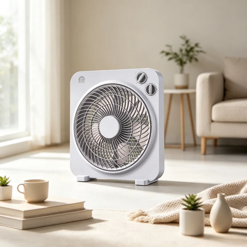 Desktop Fan 50W 3 Speed 60 Min Timer 360 Air Guide Quiet Portable Box Fan for Bedroom Office Home Dorm Daily Use 탁상용 선풍기