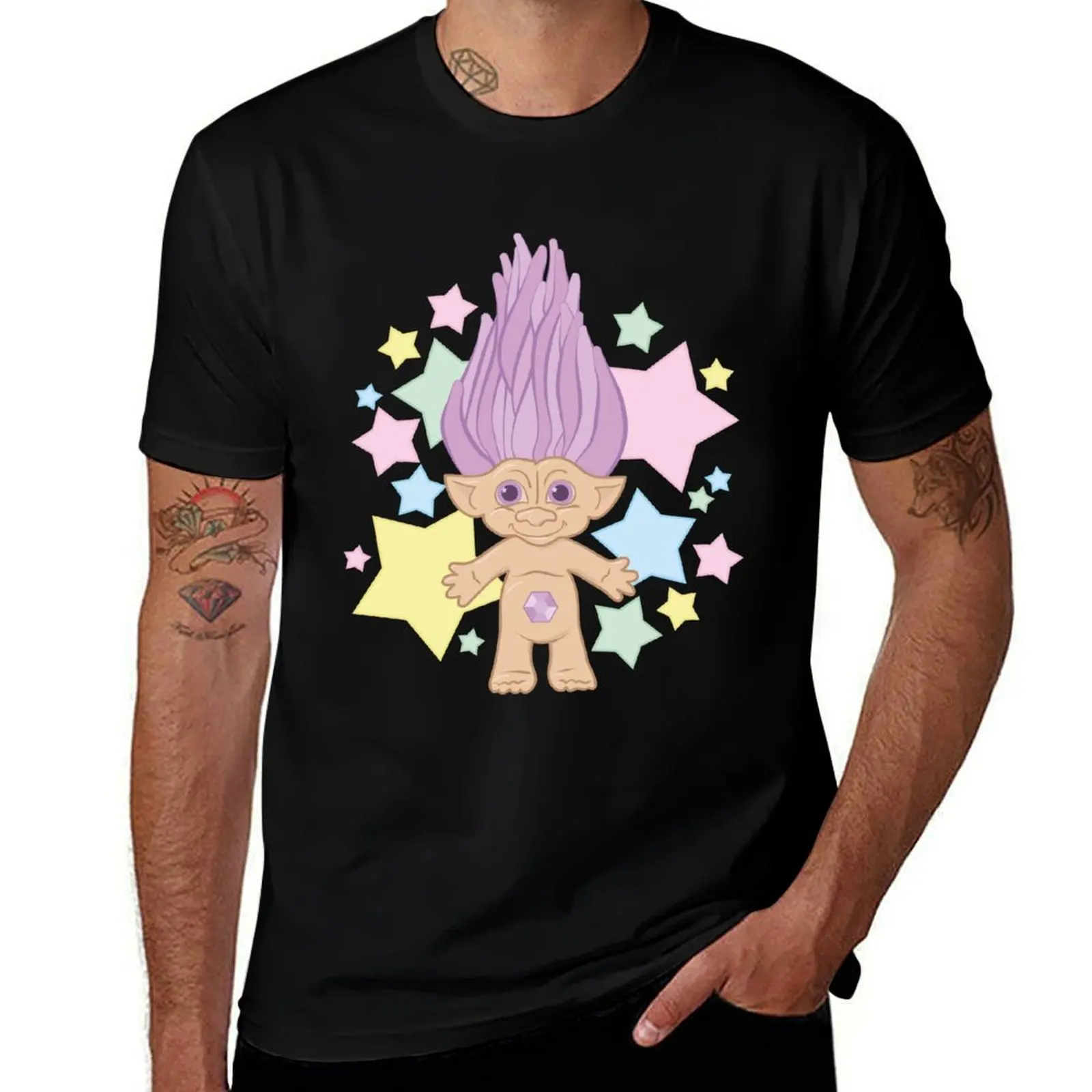 

Cute Lucky Troll T-Shirt Casual Street Style Short Sleeve Tee