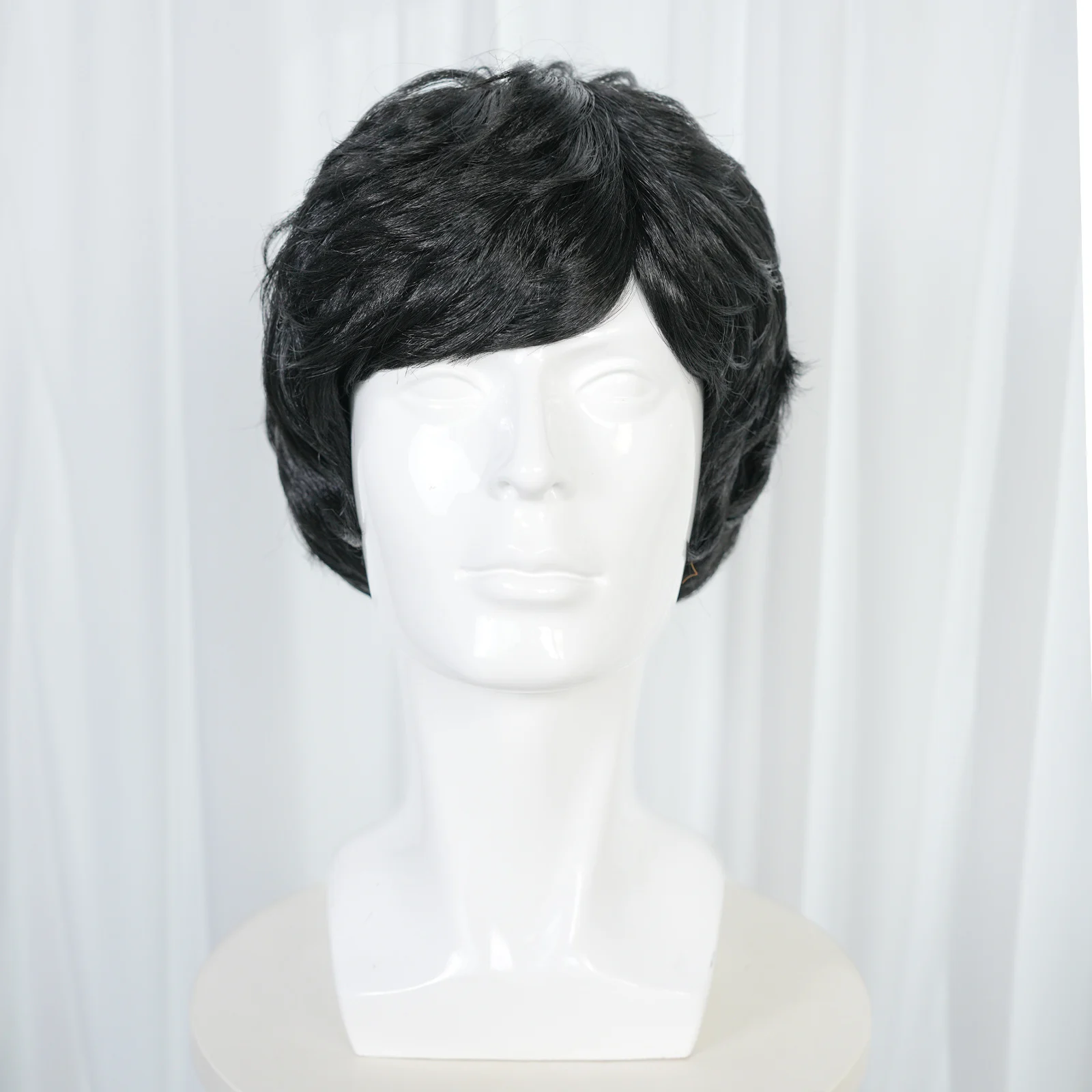 باروكة صناعية قصيرة مجعدة للرجال لملابس غير رسمية، ملابس إبداعية وشخصية كوسبلاي/تقليد