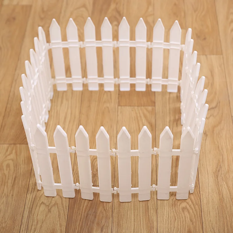 1/2/6Pcs Christmas Tree Fence White Plastic Fence for Xmas Tree Ornaments Plastic Fence Diy Chrstimas Party Decorations Supplies