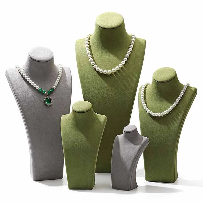 

Wood Jewelry Display Racks Necklace Earrings Neck Showcase Display Rack Women Jewelry Mannequin Accessories Display Stands