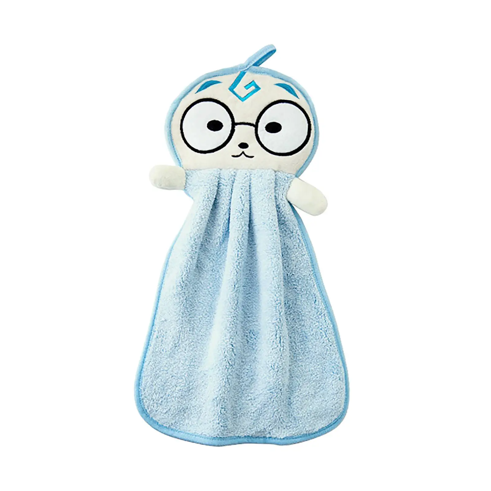 Absorbent Plush Hanging Hand Towel Fast Drying Dishcloth Soft Washable for Kitchen and Bathroom