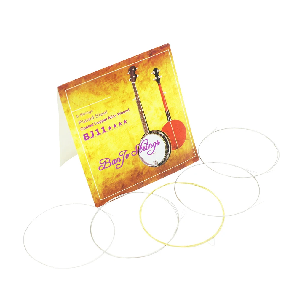 

5Pcs 5-String Banjo Strings High-Grade Materials Strong Long-Lasting Multifunctional Accessory Kit Banjo String