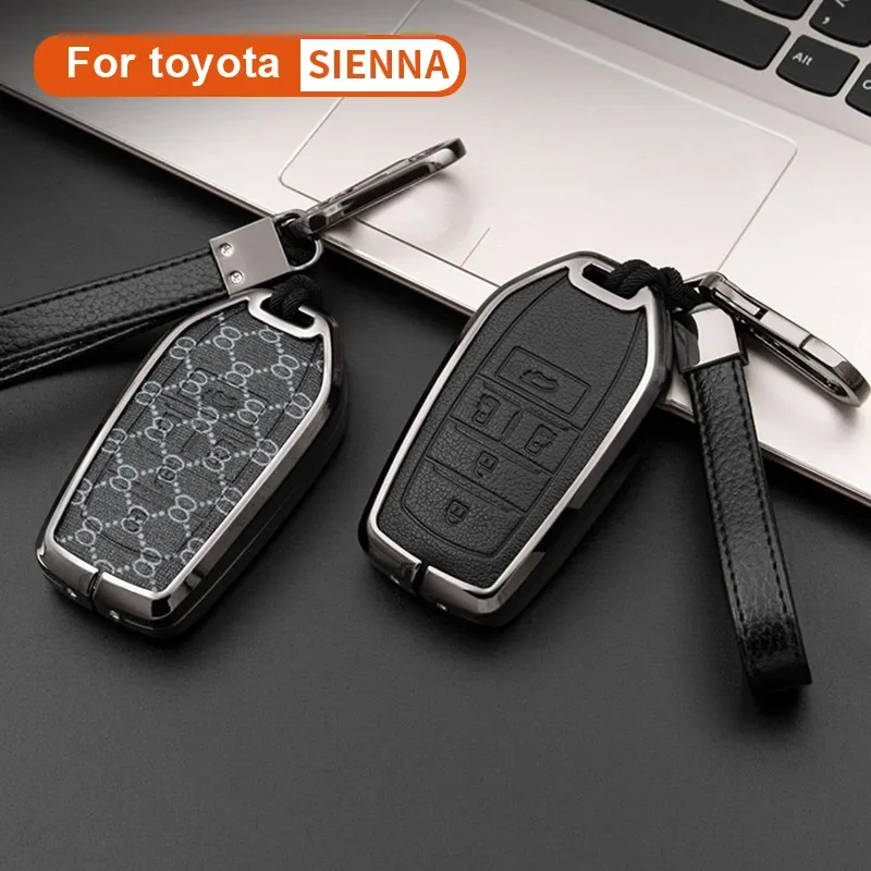 

For Toyota Sienna 2021-2024 key protective case special car key bag refitting metal key protective case accessories