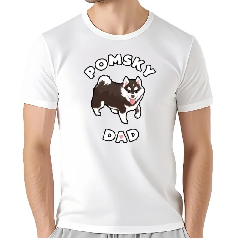 Camiseta blanca de papá para hombre, camisa de anime de moda coreana, gráficos