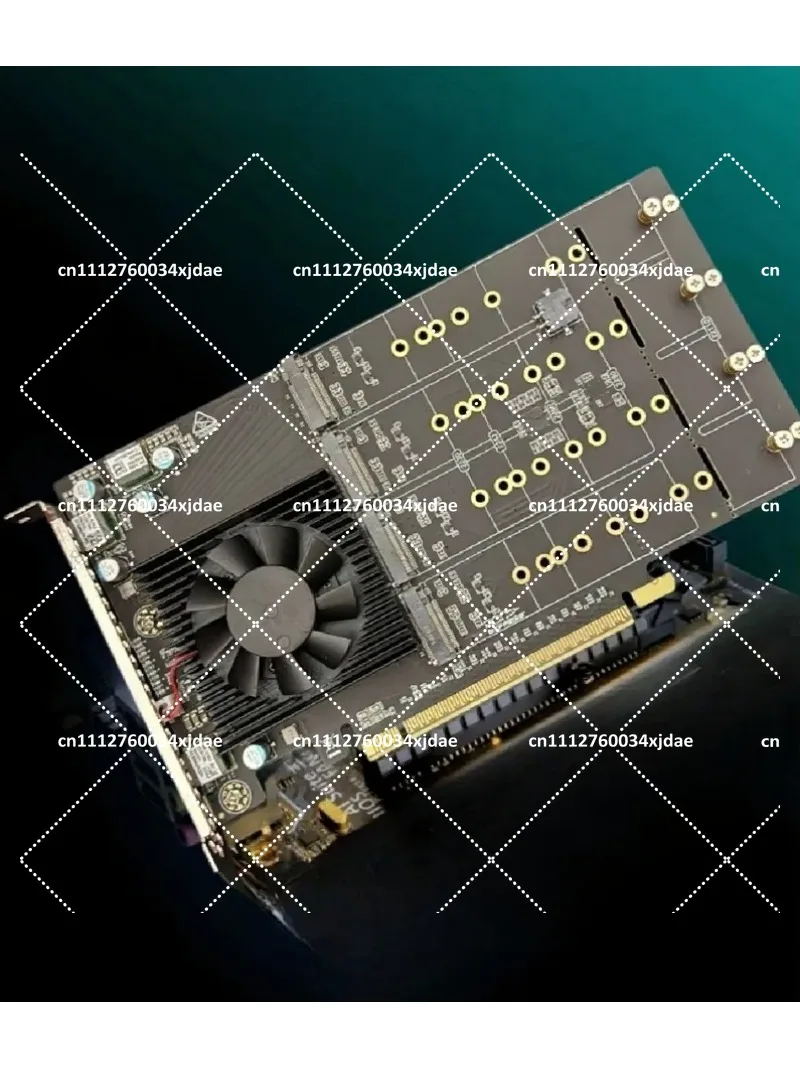 4.0 Expansion Card with 8 Disk Slots M.2 Microchip PM40052 for PEX88048 Motherboard No Disassembly Needed