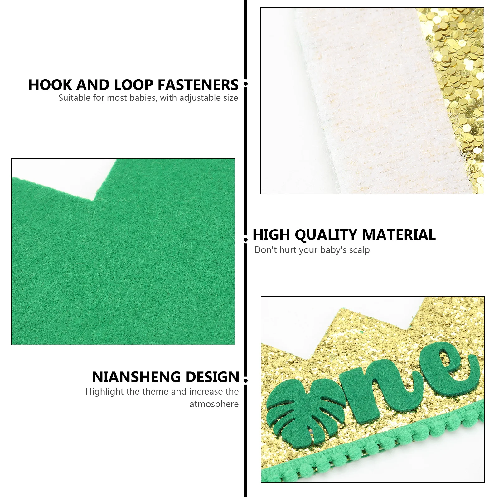 

Unique Jungle Animal Themed Hat Baby Birthday Decoration Exquisite Handmade Adorable First Birthday Hat for Festivals Carnivals